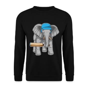 Elephant Cricket Cricket Bats - Unisex Sweatshirt - black - Front - Alina (178cm) & Michal (187cm)