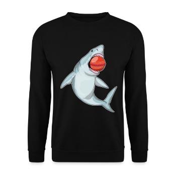 Shark Cricket Cricket Ball - Unisex Sweatshirt - black - Front - Alina (178cm) & Michal (187cm)