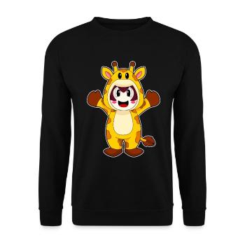 Costume de girafe - Sweat-shirt Unisexe - noir - Devant - Alina (178cm) & Michal (187cm)