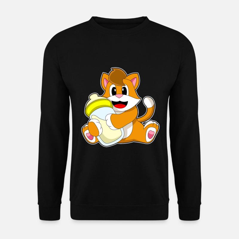 Lait biberon pour chat - Sweat-shirt Unisexe - noir