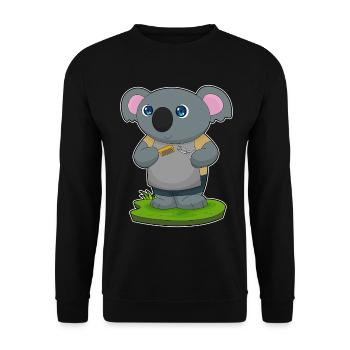 Koala Coiffeur Ciseaux Peigne - Sweat-shirt Unisexe - noir - Devant - Alina (178cm) & Michal (187cm)