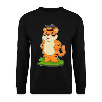 École des Tigres pour les Élèves Casquettes - Sweat-shirt Unisexe - noir - Devant - Alina (178cm) & Michal (187cm)