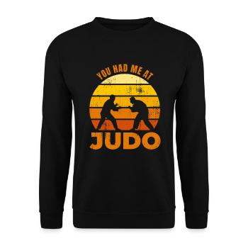 Judoka Saying - Unisex Sweatshirt - black - Front - Alina (178cm) & Michal (187cm)