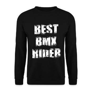 BMX Radfahrer Spruch - Unisex Pullover - Schwarz - Vorne - Alina (178cm) & Michal (187cm)