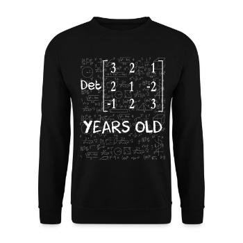 18th birthday 18 years matrix determinant - Unisex Sweatshirt - black - Front - Alina (178cm) & Michal (187cm)
