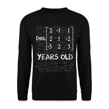 21st birthday 21 years matrix determinant - Unisex Sweatshirt - black - Front - Alina (178cm) & Michal (187cm)