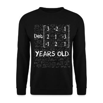 24. Jahrestag 24 Jahre Matrixdeterminante - Unisex Pullover - Schwarz - Vorne - Alina (178cm) & Michal (187cm)
