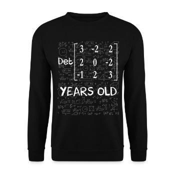 28e anniversaire 28 ans déterminant de matrice - Sweat-shirt Unisexe - noir - Devant - Alina (178cm) & Michal (187cm)