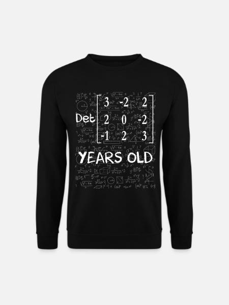 28. Geburtstag 28 Jahre Matrixdeterminante - Unisex Pullover - Schwarz