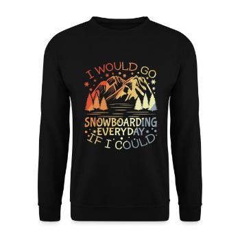 Snowboarder Motivation - Unisex Pullover - Schwarz - Vorne - Alina (178cm) & Michal (187cm)