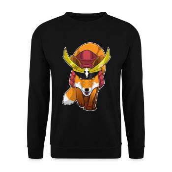 Fox Samurai Martial Arts - Unisex Sweatshirt - black - Front - Alina (178cm) & Michal (187cm)