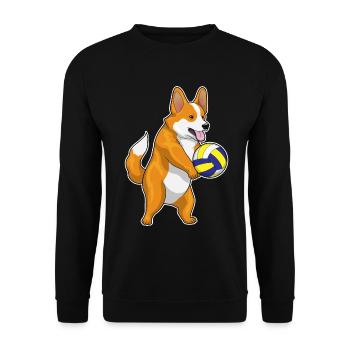Corgi Volleyball Players Volleyball - Unisex Sweatshirt - black - Front - Alina (178cm) & Michal (187cm)