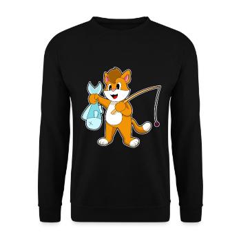 Pêche au chat pêcheur - Sweat-shirt Unisexe - noir - Devant - Alina (178cm) & Michal (187cm)