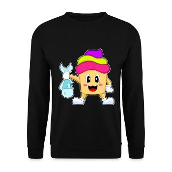 Pêche au poisson Cupcake Angler - Sweat-shirt Unisexe - noir - Devant - Alina (178cm) & Michal (187cm)