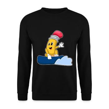 Pencil Snowboarder Snowboard - Sweat-shirt Unisexe - noir - Devant - Alina (178cm) & Michal (187cm)
