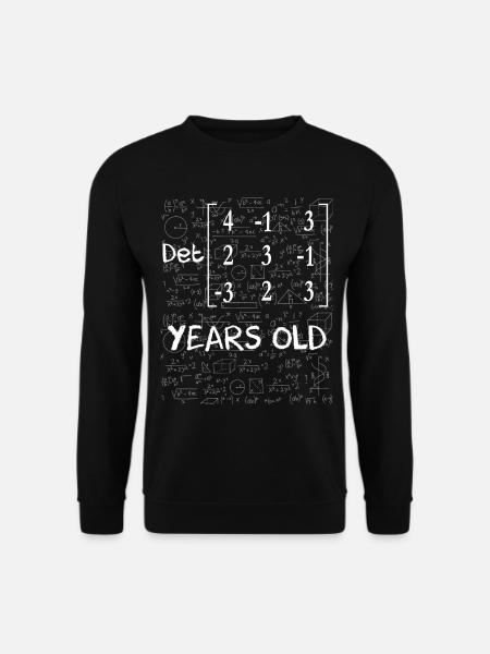 86. Geburtstag 86 Jahre Matrixdeterminante - Unisex Pullover - Schwarz