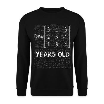 81st birthday 81 years matrix determinant - Unisex Sweatshirt - black - Front - Alina (178cm) & Michal (187cm)