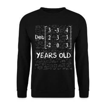 87th birthday 87 years matrix determinant - Unisex Sweatshirt - black - Front - Alina (178cm) & Michal (187cm)