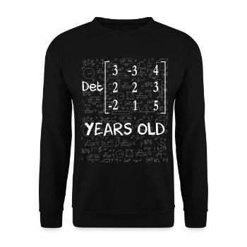 93rd birthday 93 years matrix determinant - Unisex Sweatshirt - black - Front - Alina (178cm) & Michal (187cm)