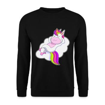 Unicorn Clouds - Unisex Sweatshirt - black - Front - Alina (178cm) & Michal (187cm)
