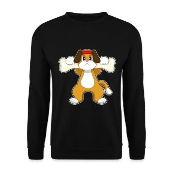 Os de chien - Sweat-shirt Unisexe - noir - Devant - Alina (178cm) & Michal (187cm)