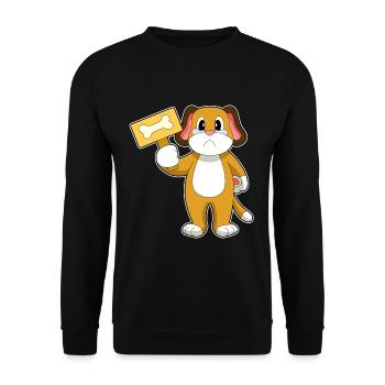 Os de chien - Sweat-shirt Unisexe - noir - Devant - Alina (178cm) & Michal (187cm)