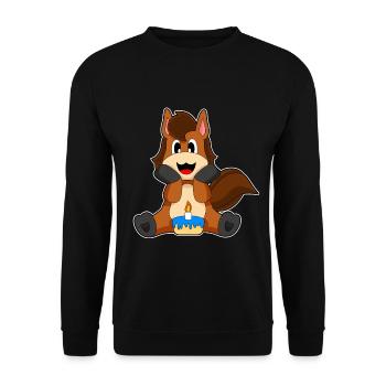 Gâteau d’anniversaire de cheval - Sweat-shirt Unisexe - noir - Devant - Alina (178cm) & Michal (187cm)