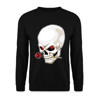 Skull Dart Dart Dart - Sweat-shirt Unisexe - noir - Devant - Alina (178cm) & Michal (187cm)