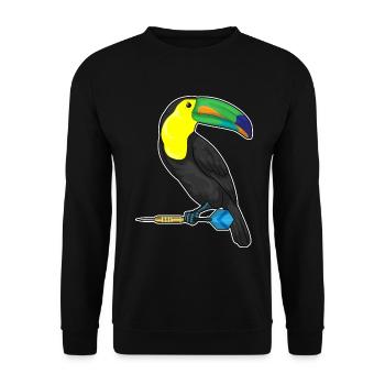 Tukan Dart Dartpfeil - Unisex Pullover - Schwarz - Vorne - Alina (178cm) & Michal (187cm)