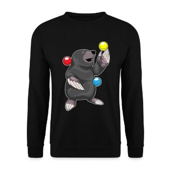 Jongleur taupe Jonglerie - Sweat-shirt Unisexe - noir - Devant - Alina (178cm) & Michal (187cm)