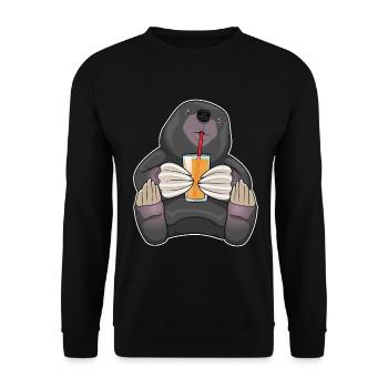 Maulwurf Saft  - Unisex Pullover - Schwarz - Vorne - Alina (178cm) & Michal (187cm)