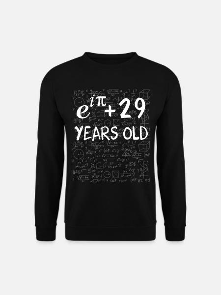 28. Geburtstag 28 Jahre alt Euler Identität - Unisex Pullover - Schwarz