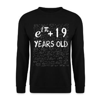 18th birthday 18 years old Euler Identity math - Unisex Sweatshirt - black - Front - Alina (178cm) & Michal (187cm)
