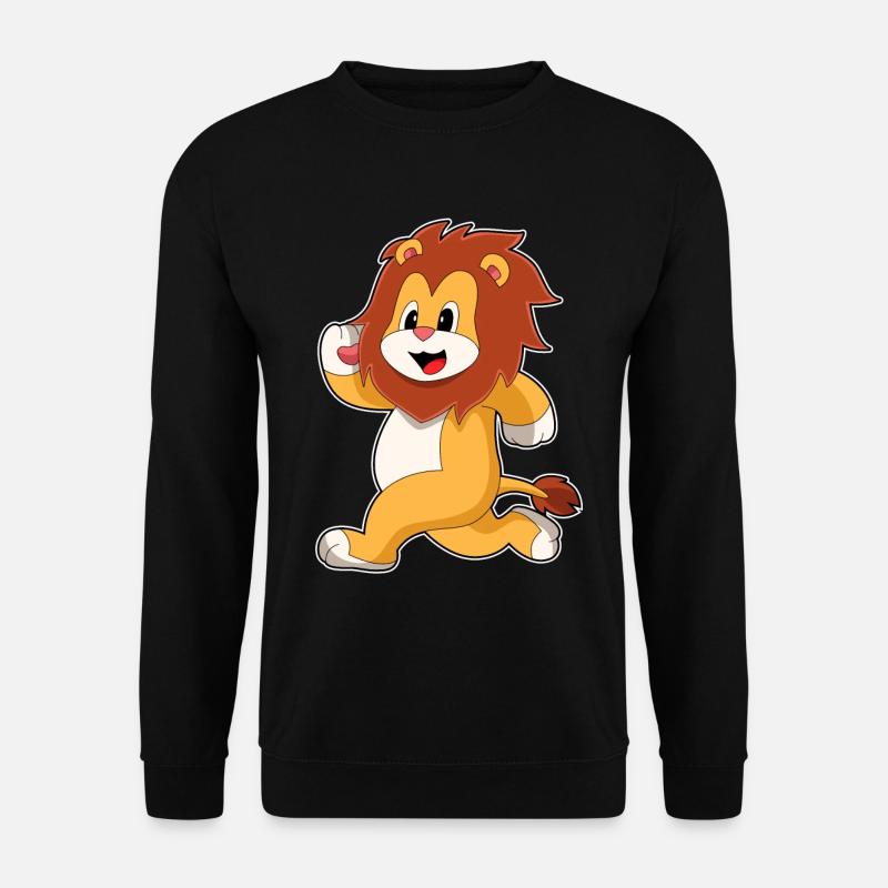 Löwe Jogger Joggen - Unisex Pullover - Schwarz