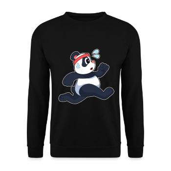 Panda Jogger Jogging Sport - Sweat-shirt Unisexe - noir - Devant - Alina (178cm) & Michal (187cm)