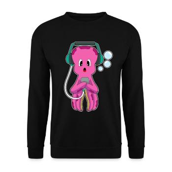 Octopus Headphones Musique - Sweat-shirt Unisexe - noir - Devant - Alina (178cm) & Michal (187cm)