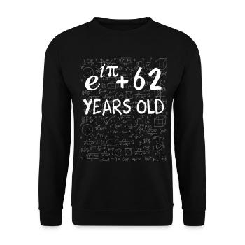 61st Birthday 61 Years Euler Identity Math Gift - Unisex Sweatshirt - black - Front - Alina (178cm) & Michal (187cm)