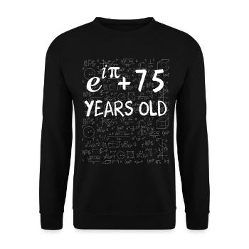 74th Birthday 74 Years Euler Identity Math Gift - Unisex Sweatshirt - black - Front - Alina (178cm) & Michal (187cm)