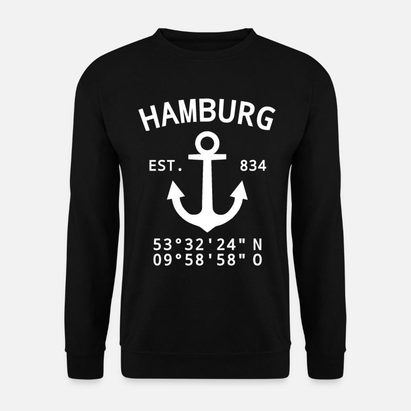 Hamburg Hafen - Unisex Pullover - Schwarz