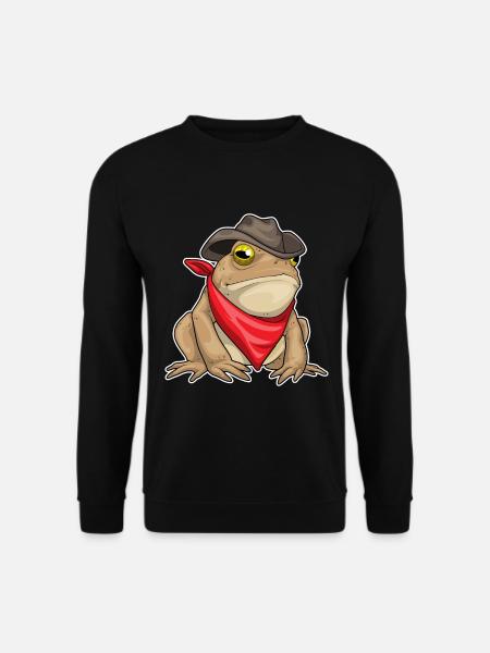 Frog Cowboy Cowboy Hat - Unisex Sweatshirt - black