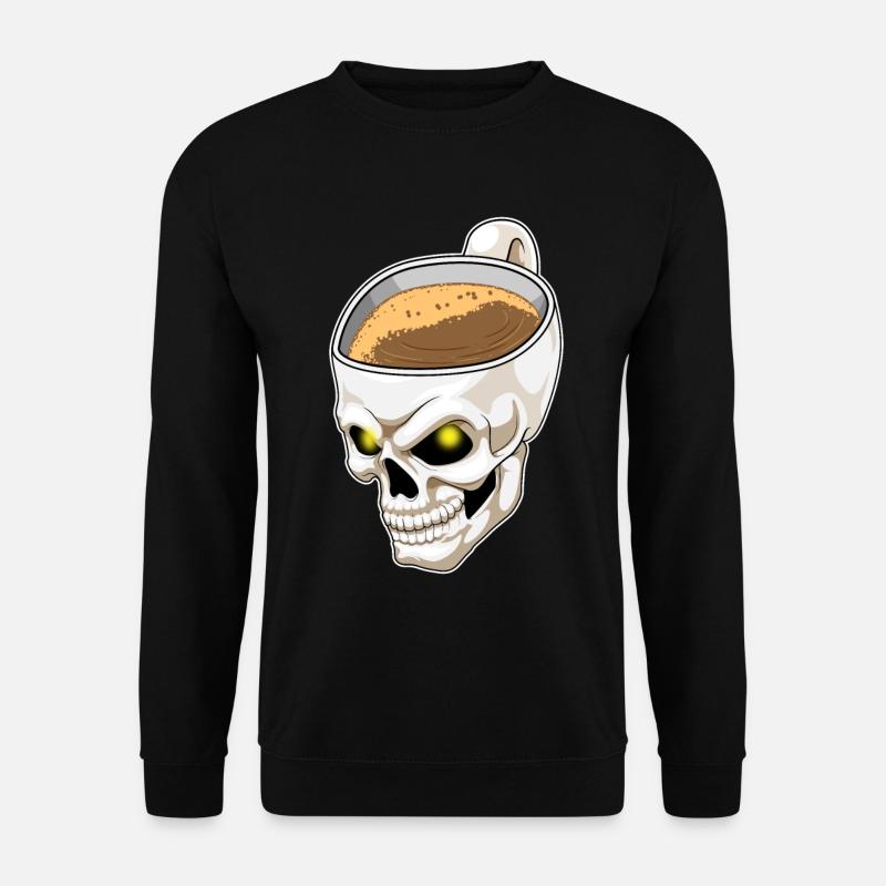 Tasse de café Skull - Sweat-shirt Unisexe - noir