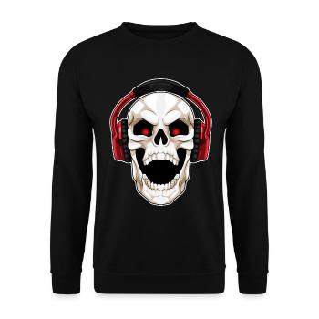 Musique casque Skull - Sweat-shirt Unisexe - noir - Devant - Alina (178cm) & Michal (187cm)