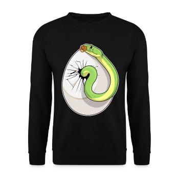 Tétine Serpent Bébé - Sweat-shirt Unisexe - noir - Devant - Alina (178cm) & Michal (187cm)