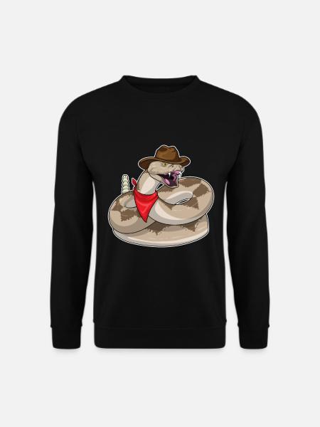 Snake Cowboy Cowboy Hat - Unisex Sweatshirt - black
