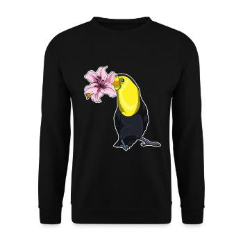 Lys toucan - Sweat-shirt Unisexe - noir - Devant - Alina (178cm) & Michal (187cm)