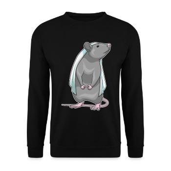 Rat Bridal Veil Wedding - Unisex Sweatshirt - black - Front - Alina (178cm) & Michal (187cm)