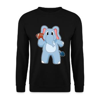 Elephant American Football Sport - Unisex Sweatshirt - black - Front - Alina (178cm) & Michal (187cm)