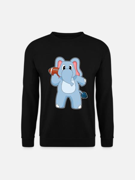 Elephant American Football Sport - Unisex Sweatshirt - black