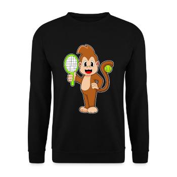 Raquette de tennis de tennis de singe - Sweat-shirt Unisexe - noir - Devant - Alina (178cm) & Michal (187cm)