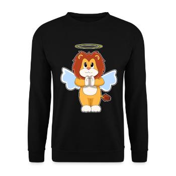 Ailes d’ange lion - Sweat-shirt Unisexe - noir - Devant - Alina (178cm) & Michal (187cm)